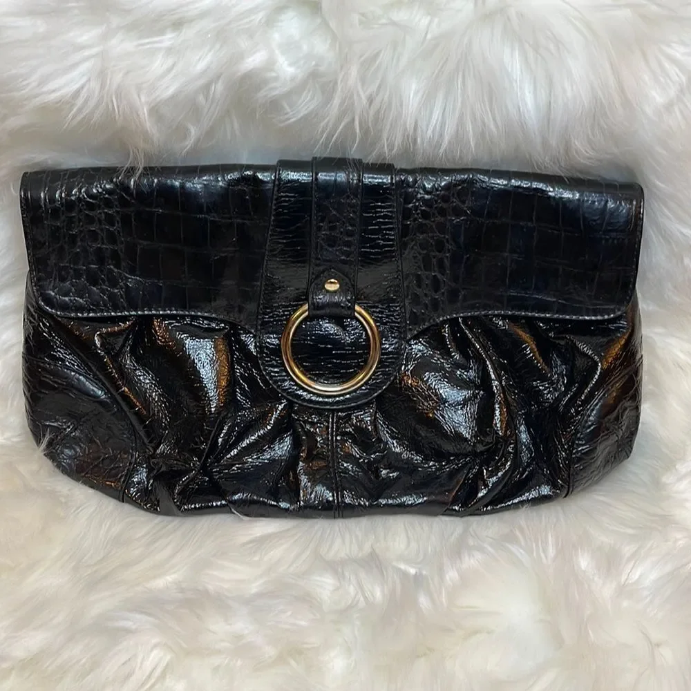 Express Large Black Clutch